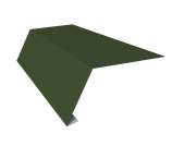 Планка карнизная для мягкой кровли 65х50 Фартук S1 карнизный 0,5 Satin Matt TX RAL 6020 хромовая зелень (3м) Центр Кровли