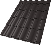 Профиль волновой "Кредо" ("Kredo") 0,5 GreenCoat Pural БТ матовый RR 32 темно-коричневый (RAL 8019 серо-коричневый) Центр Кровли