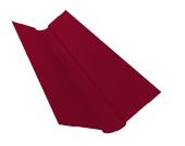 Планка ендовы верхней фигурной 100x100 0,45 PE с пленкой RAL 3003 рубиново-красный (2м) Центр Кровли