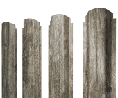 Штакетник П-образный А фигурный 0,45 Print Elite Nordic Wood TwinColor Центр Кровли
