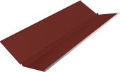 Планка ендовы нижней с компенсатором Grand Line 0,5 Satin с пленкой RAL 3009 оксидно-красный (3м) Центр Кровли