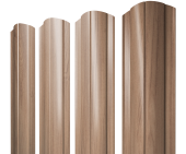 Штакетник Круглый фигурный 0,45 Print Elite Honey Wood TwinColor Центр Кровли