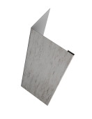 Нащельник (для калиток и ворот) 25х35 жалюзи Milan, Tokyo, Palermo 0,45 Print Elite Snow Wood TwinColor (L2,5) Центр Кровли