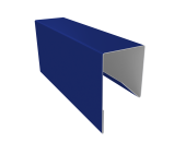 Планка П-образная заборная 17 0,45 PE с пленкой RAL 5002 ультрамариново-синий (2,5м) Центр Кровли