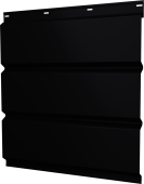 Софит металлический Классик Grand Line без перфорации 0,5 Satin Matt TX с пленкой RAL 9005 черный Центр Кровли