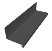 Планка примыкание нижнее к трубе для Кликфальц Pro 0,45 Drap TR RAL 7016 антрацитово-серый (3м) Центр Кровли