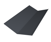 Планка ендовы нижней 300х300 Grand Line 0,5 Атлас с пленкой RAL 7024 мокрый асфальт (3м) Центр Кровли