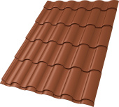 Профиль волновой "Кредо" ("Kredo") 0,45 Drap СТ RAL 8004 терракота Центр Кровли