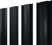 Штакетник М-образный B с прямым резом Grand Line 0,5 PurPro Matt 275 RAL 7016 антрацитово-серый Центр Кровли