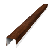 Планка вертикальная обратная для забора жалюзи Palermo 0,45 Print-Double Premium Cherry Wood Fresh (1,8м) Центр Кровли