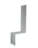 Планка примыкание боковое фальц 0,5 Satin с пленкой RAL 9006 бело-алюминиевый (2м) Центр Кровли
