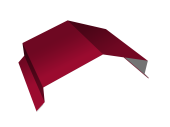 Парапетная крышка угольная 200мм 0,45 PE с пленкой RAL 3003 рубиново-красный (2м) Центр Кровли