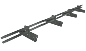 Снегозадержатель трубчатый для фальца Премиум d 45х25 RAL 7005 (3м) оцинкованный Центр Кровли