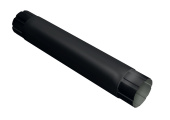 Труба круглая соединительная Optima Matt 90мм 1м RAL 9005 Центр Кровли
