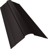 картинка Планка конька фигурного 100х100 Grand Line 0,5 Drap ТХ RR 32 темно-коричневый (3м) Центр Кровли Планка конька фигурного 100х100 Grand Line 0,5 Drap ТХ RR 32 темно-коричневый (3м) Центр Кровли