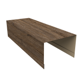 Крышка для забора из сайдинга (Квадро брус, Корабельная Доска, ЭкоБрус new) 0,45 Print Elite Nordic Wood TwinColor (2,5м) Центр Кровли