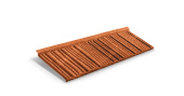 Лист композитной черепицы Metrotile WoodShake терракотовый Центр Кровли