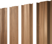 Штакетник М-образный B с прямым резом Grand Line 0,45 Print Elite Honey Wood TwinColor Центр Кровли
