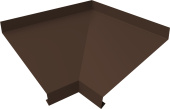 Угол отлива внутренний 250 Grand Line 0,45 Drap двухсторонний с пленкой RAL 8017 шоколад Центр Кровли