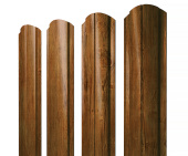 Штакетник Полукруглый Slim фигурный 0,45 Print-Double Elite Golden Wood Центр Кровли