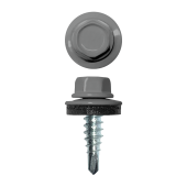 Саморез по металлу 4,8х19 (400шт) сверло №2 RAL 9006 Центр Кровли