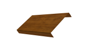 Ламель обратная 150 забора жалюзи Texas 0,45 Print Elite с пленкой Golden Wood TwinColor Центр Кровли