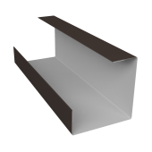 Планка угла внутреннего составная нижняя Экобрус Grand Line 0,45 Drap RR 32 темно-коричневый (3м) Центр Кровли