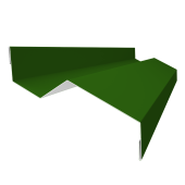 Планка примыкания внакладку 25х17х35х17 0,45 PE с пленкой RAL 6002 лиственно-зеленый (2м) Центр Кровли