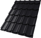 Профиль волновой "Квинта плюс" ("Kvinta plus") 0,45 Drap RAL 9005 черный Центр Кровли