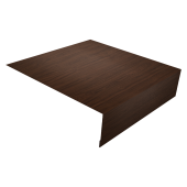 Планка околооконная простая 200х50 0,45 Print Elite Choco Wood TwinColor (3м) Центр Кровли