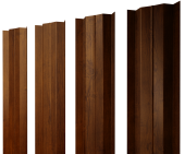 Штакетник М-образный В с прямым резом 0,45 Print-Double Premium Golden Wood Intense F Центр Кровли