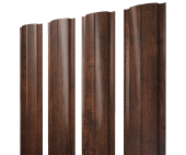Штакетник Полукруглый Slim с прямым резом 0,45 Print-Double Premium Cherry Wood Dark F Центр Кровли