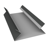 Планка угла внутреннего составная верхняя Экобрус Grand Line 0,45 Drap ТХ RAL 7016 антрацитово-серый (2м) Центр Кровли