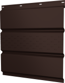 Софит металлический Классик Grand Line центральная перфорация 0,5 Rooftop Бархат с пленкой RAL 8017 шоколад Центр Кровли