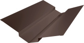 Планка ендовы верхней 88х43х43х88 Grand Line 0,5 Velur RAL 8017 шоколад (3м) Центр Кровли