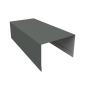 Крышка для забора из сайдинга (Блок-хаус new) 0,45 PE RAL 7005 мышино-серый (2,5м) Центр Кровли