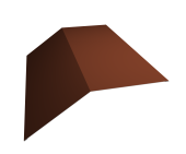 Планка конька плоского 190х190 0,5 Velur X RAL 8004 терракота (3м) Центр Кровли