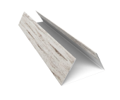 Планка стыковочная составная нижняя 0,45 Print Elite Snow Wood TwinColor (2м) Центр Кровли