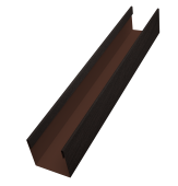 Стойка жалюзи Milan Slim 0,45 Print Elite Coffee Wood TwinColor (2,5м) Центр Кровли