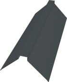 Планка конька плоского 115х30х115 Grand Line 0,5 Сатин матовый RAL 7016 антрацитово-серый (3м) Центр Кровли