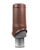 Выход вентиляции Krovent Pipe-VT 150 изолированный коричневый Центр Кровли