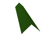 Угол внешний 110х110 0,45 PE с пленкой RAL 6002 лиственно-зеленый (3м) Центр Кровли