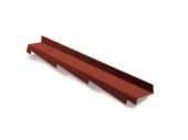 Планка примыкания левая для композитной черепицы Metrotile красный (1,25м) Центр Кровли