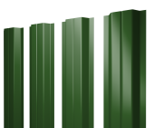 Штакетник П-образный A с прямым резом 0,45 PE RAL 6002 лиственно-зеленый Центр Кровли