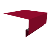 Планка околооконная сложная БХ new 200х75х27 0,45 PE с пленкой RAL 3003 рубиново-красный (3м) Центр Кровли