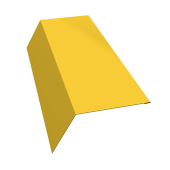 Планка карнизная 120х80 0,45 PE с пленкой RAL 1018 цинково-желтый (3м) Центр Кровли