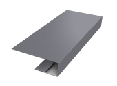 J-Профиль 12мм 0,5 Satin с пленкой RAL 7004 сигнальный серый (3м) Центр Кровли