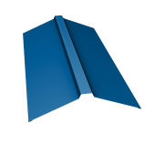 Планка конька прямоугольного 150х30х150 0,5 Satin с пленкой RAL 5005 сигнальный синий (3м) Центр Кровли