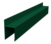 Планка опорная составная внешняя для забора жалюзи Palermo 0,45 PE-Double RAL 6005 зеленый мох (3м) Центр Кровли