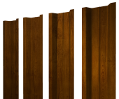 Штакетник П-образный В с прямым резом 0,4 Print Premium Golden Wood Intense FTC Центр Кровли